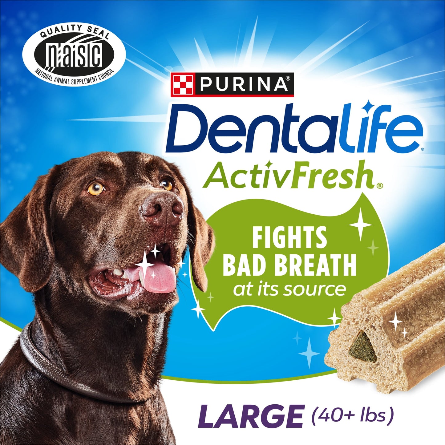 Purina Activfresh Large Dog Treats Dental Chews with Chicken, 24.1 Oz Pouch (21 Count)