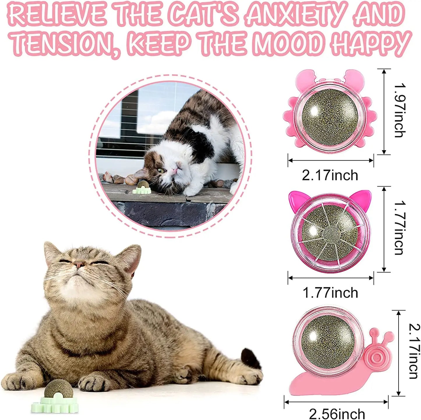 Toys Catnip Balls for Cats Wall Mounted