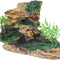 Reptile Small Hide, Turtles Hide Cage, Artificial Plant Rock, Humidified Habitat Decoration (Red Soil)